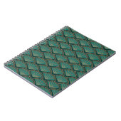 Carnet Motif de style Art déco en vert turquoise (Côté gauche)