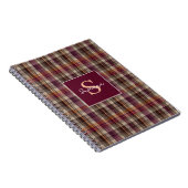 Carnet Motif de style Gingham avec monogramme personnalis (Côté Droit)