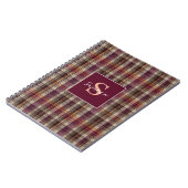 Carnet Motif de style Gingham avec monogramme personnalis (Côté gauche)