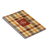 Carnet Motif de style gingham avec monogramme personnalis (Côté Droit)