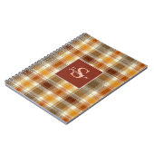 Carnet Motif de style gingham avec monogramme personnalis (Côté gauche)