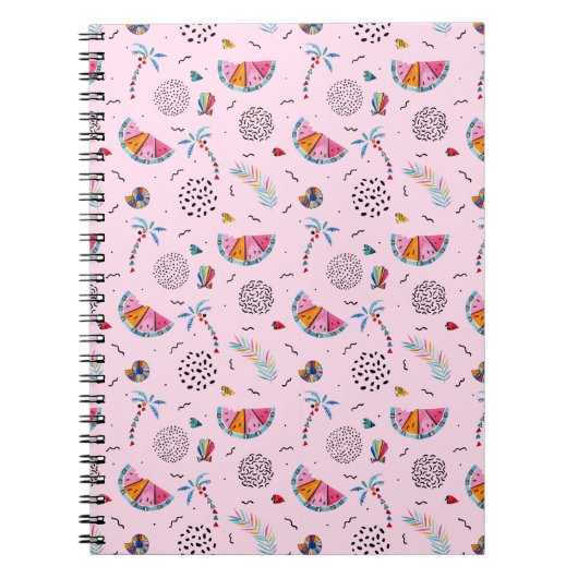 Carnet Motif de style Pink Memphis (Devant)