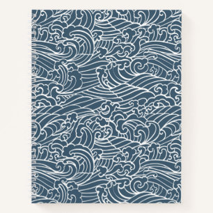 Carnet Motif de style Wave japonais