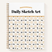 Carnet Motif de Sun Paws amusant à main orange (Devant)