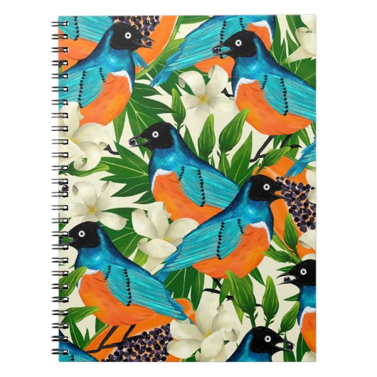 Carnet Motif de surface avec des fruits à la papaye, feui (Devant)