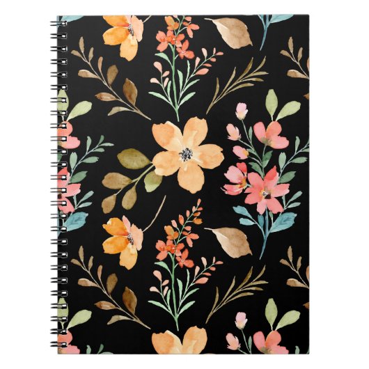 Carnet Motif de surface floral - Aquarelle de mode printe (Devant)