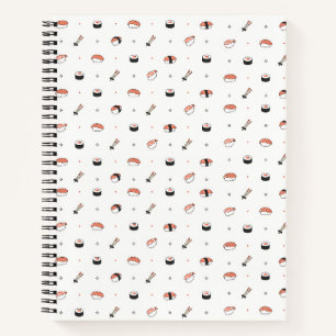 Carnet Motif de sushi Kawaii minimaliste Nourriture japon