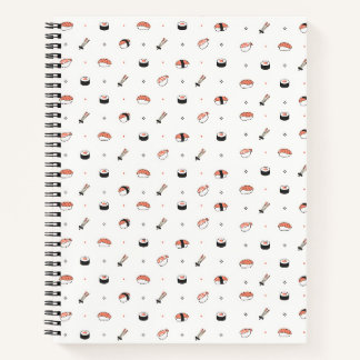 Carnet Motif de sushi Kawaii minimaliste Nourriture japon