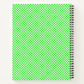 Carnet Motif de tableau à chèques vert et blanc (Dos)