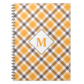 Carnet Motif de tatan orange monogramme moderne (Devant)