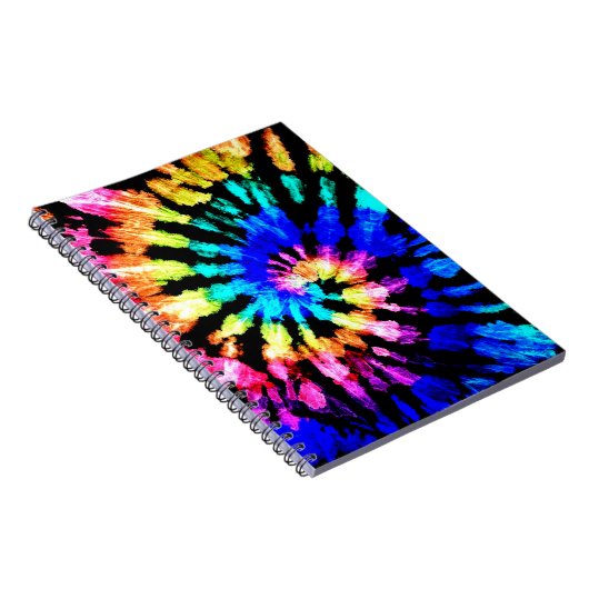 Carnet Motif de teinture. shibori arc-en-ciel dessiné à l (Côté Droit)