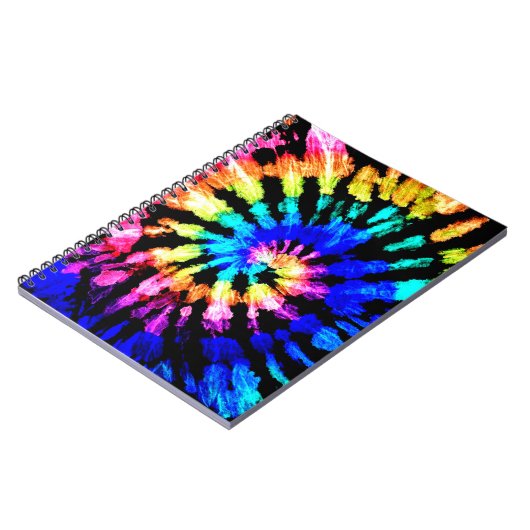 Carnet Motif de teinture. shibori arc-en-ciel dessiné à l (Côté gauche)