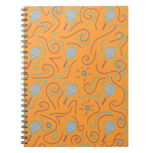 Carnet Motif de tennis Orange