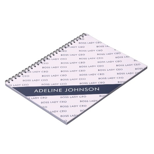 Carnet Motif de texte de PDG Dame patronesse sur Mauve pâ (Côté gauche)