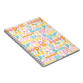 Carnet Motif de texte Snoopy Pastel (Côté Droit)
