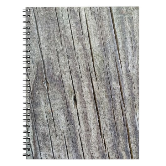 Carnet Motif de texture de planches de bois patiné (Devant)
