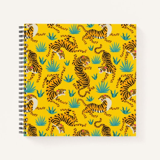 Carnet Motif de tigre d'or asiatique (Devant)