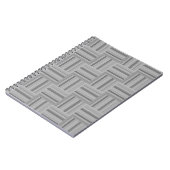Carnet Motif de tissage rayures grises (Côté gauche)