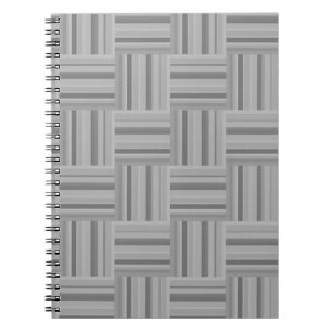 Carnet Motif de tissage rayures grises