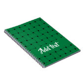 Carnet Motif de tissage vert interlappant (Côté Droit)