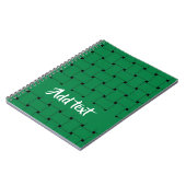 Carnet Motif de tissage vert interlappant (Côté gauche)