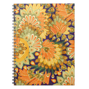 Carnet motif de tissu vintage : texture de gros plan.