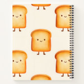 Carnet Motif de toast Pastel Cute souriant personnalisé (Dos)