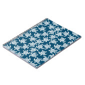 Carnet Motif de tortue de style côtier blanc et bleu (Côté gauche)