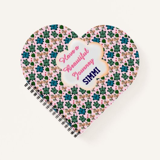 Carnet Motif de tortue personnalisé (Devant)