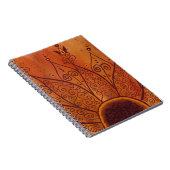 Carnet Motif de tournesol Abstrait (Côté Droit)