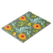 Carnet Motif de tournesols (Côté gauche)