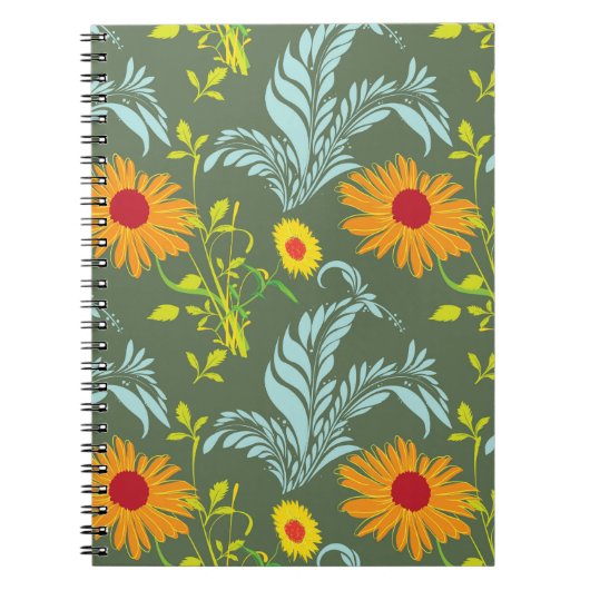 Carnet Motif de tournesols (Devant)