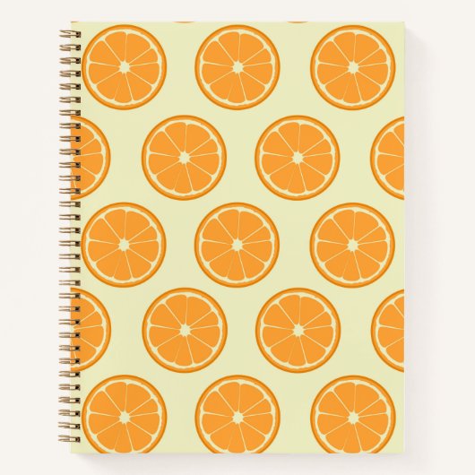 Carnet Motif de tranche orange (Devant)