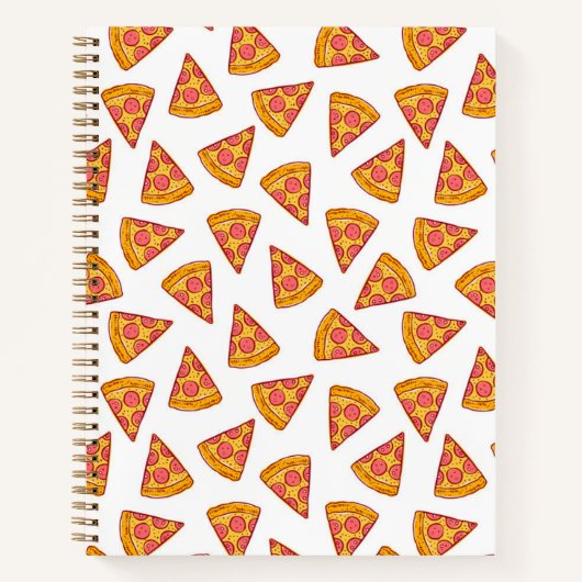 Carnet Motif de tranche Pizza Fun (Devant)