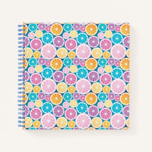 Carnet Motif de tranches d'agrumes