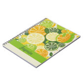 Carnet Motif de tranches de citron (Côté gauche)