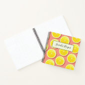 Carnet Motif de tranches de citron d'été (Intérieur)