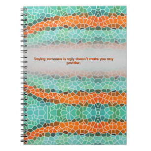 Carnet Motif de triangle coloré unique & Citations