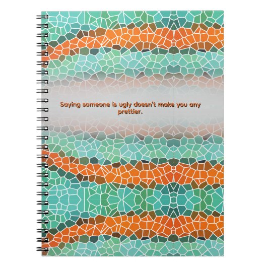 Carnet Motif de triangle coloré unique & Citations (Devant)