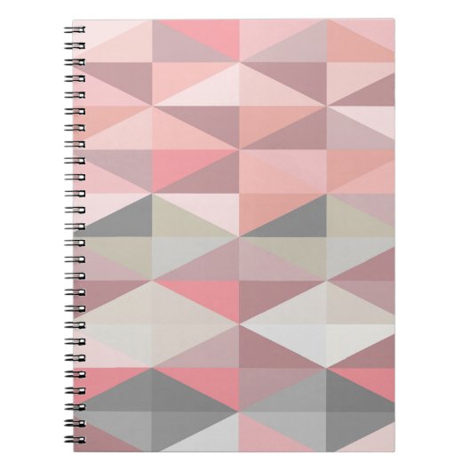 Carnet Motif de triangle géométrique rose vif (Devant)