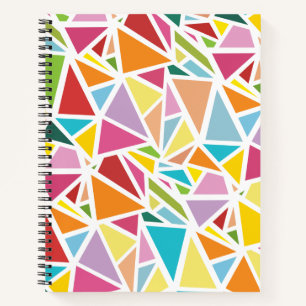 Carnet Motif de triangles colorés