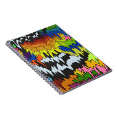 Carnet Motif de trippage Super coloré à goutte liquide (Côté Droit)