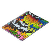 Carnet Motif de trippage Super coloré à goutte liquide (Côté gauche)