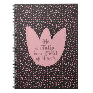 Carnet Motif de tulipe rose simple doux - Toutes directio