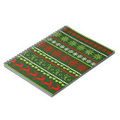 Carnet Motif de vacances rouge et vert (Côté gauche)
