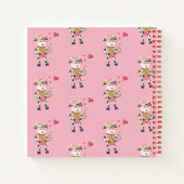 Carnet Motif de vache enfant pratique d'écriture manuscri (Dos)