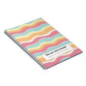 Carnet Motif de vague coloré personnalisé (Côté Droit)