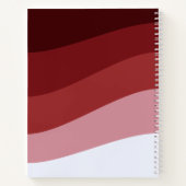 Carnet Motif de vague rouge blanc Ombre (Dos)