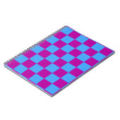 Carnet Motif de vérification À damiers bleu violet (Côté gauche)