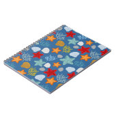 Carnet Motif de vie sous-marine (Côté gauche)